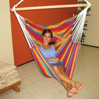 Hammock chair in charming colorful stripes